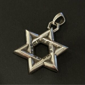Chrome Hearts Silver Large Star Of David Pendant